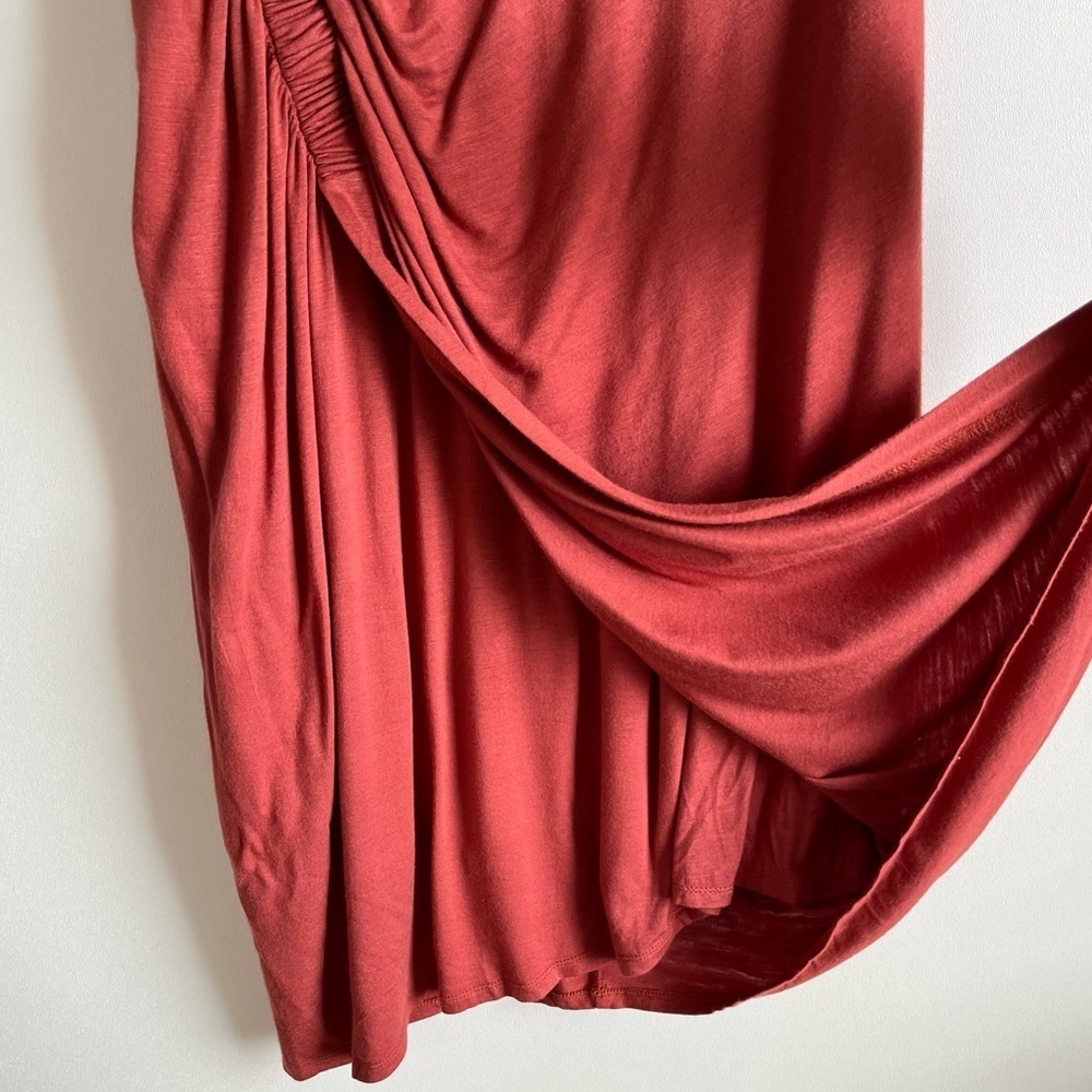 NWT Evereve Allison Joy Marsala Sutton Rouched Dress Size Large - Picture 5 of 9